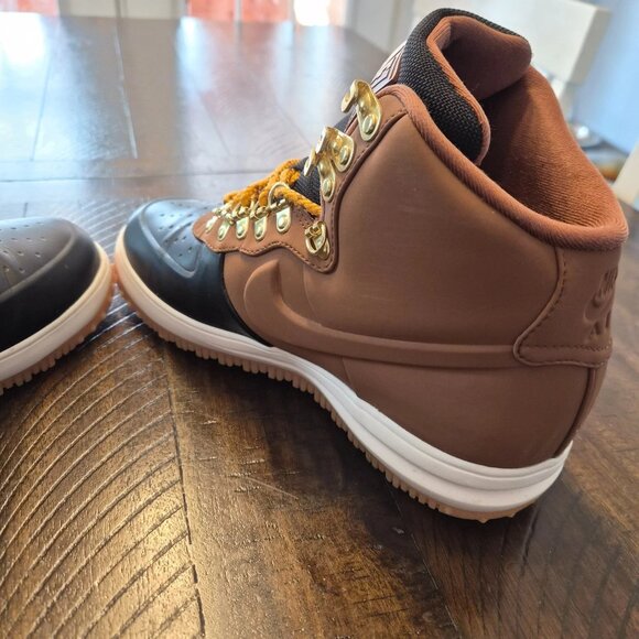 Nike Lunar Force 1 LF1 Duckboot Tan Black Size 9.5 BQ7930-001 - Picture 7 of 10